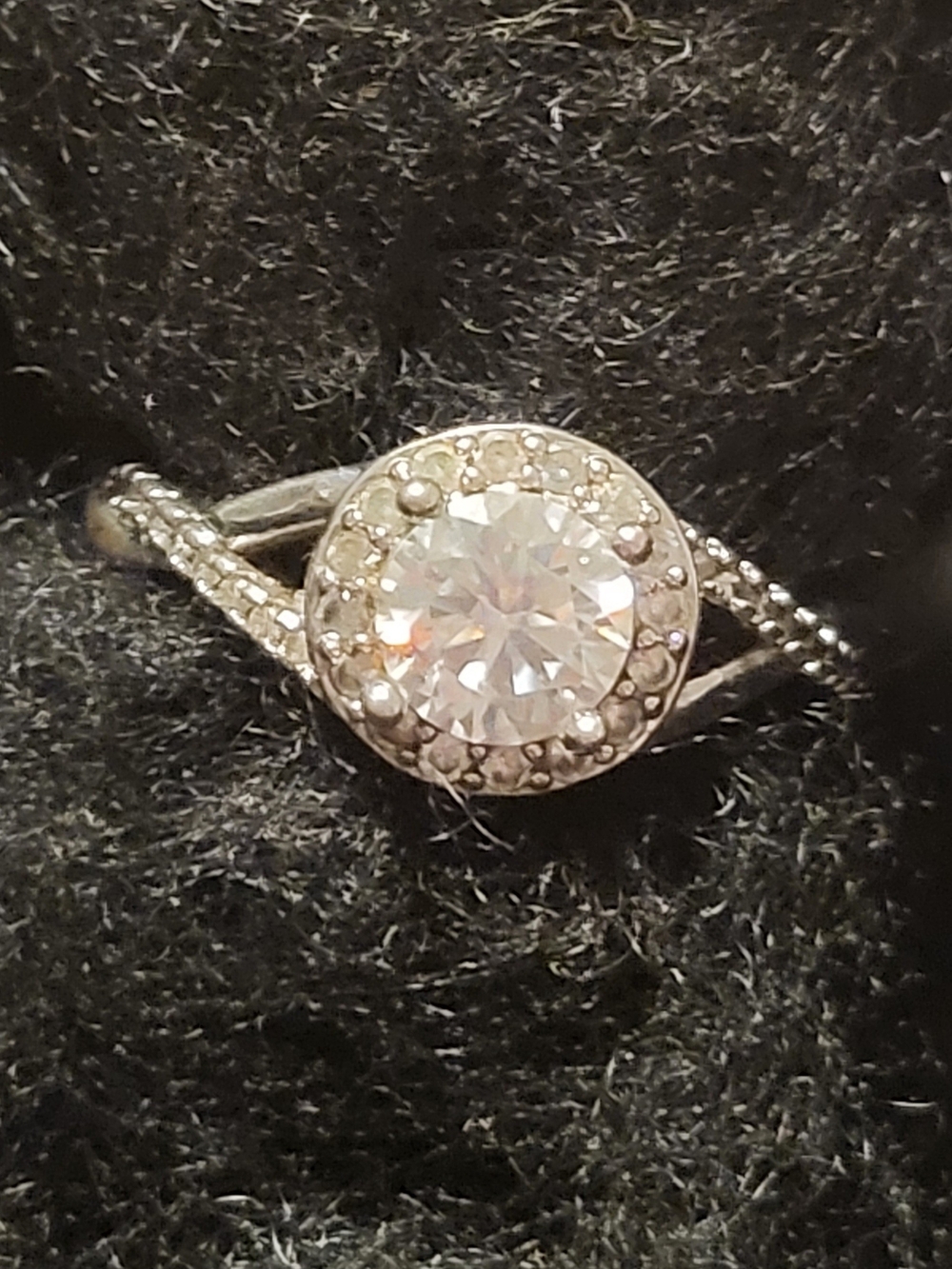 Moissanite Halo Ring